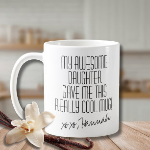 Funny from Daughter to Mom Cute Personalized Coffee Mug