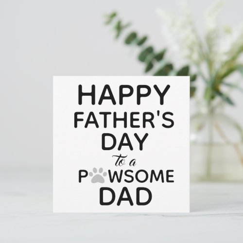 Funny From Dog to Dad Fathers Day Card