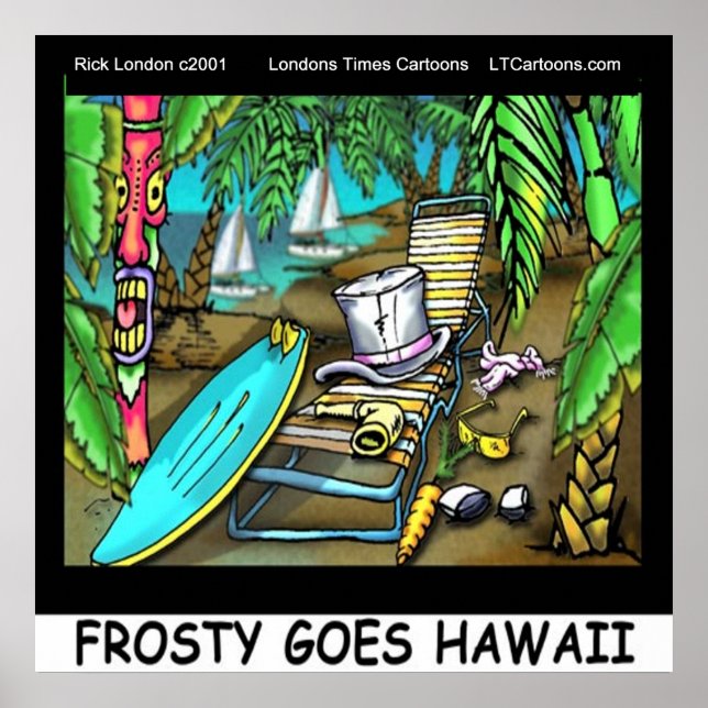 Funny Frosty Goes Hawaii Poster (Front)