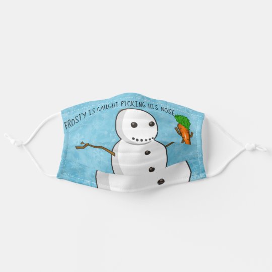 Funny Frosty The Snowman Cloth Face Mask Zazzle Com