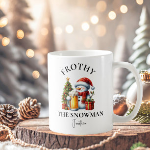 Funny Frosty the Snowman  Personalized Coffee Mug