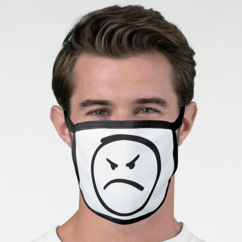 FUNNY FROWN ANGRY FACE MASK