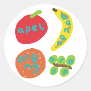 Funny Fruit Classic Round Sticker