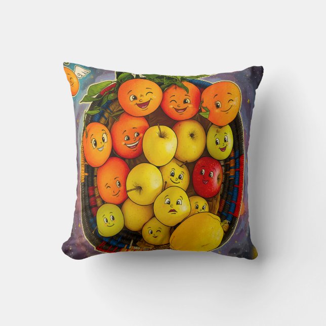 FUNNY FRUIT DESIGN  THROW PILLOW (Front)