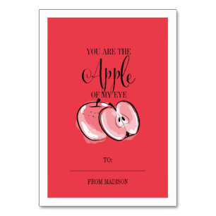 Funny Fruit Pun Apple Classroom Valentine Card