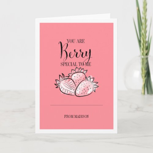 Funny Fruit Pun Berry Special Valentine Card