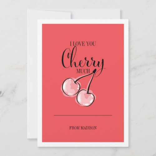 Funny Fruit Pun Cherry Valentine Card