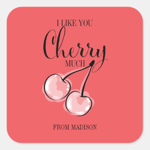 Funny Fruit Pun Cherry Valentine Sticker