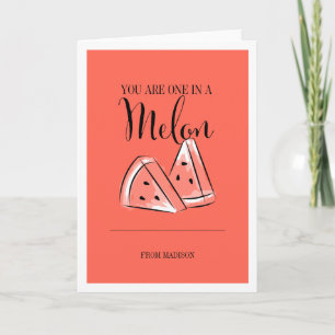 Funny Fruit Pun Melon Valentine Card