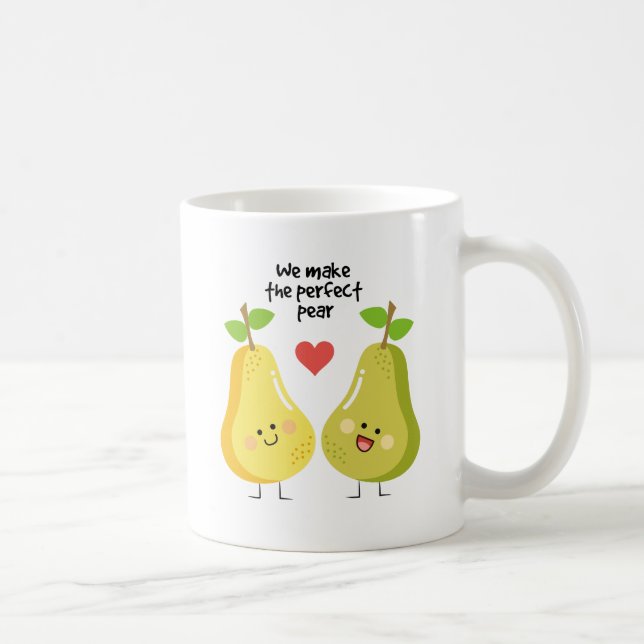 Funny fruit pun we make the perfect pear coffee mug (Right)