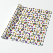 Funny Fruit School Life Seamless Cartoon Pattern