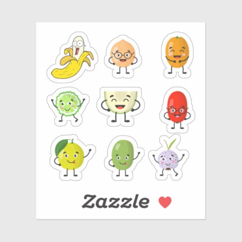 Funny Fruit Stickers