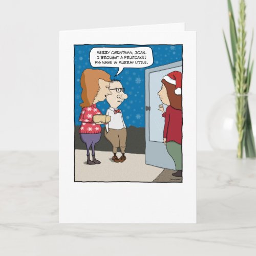 Funny Fruitcake Murray Christmas Holiday Card