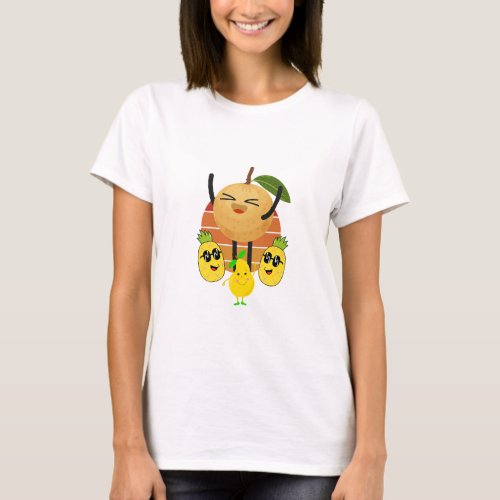 funny fruits simple t_shirt