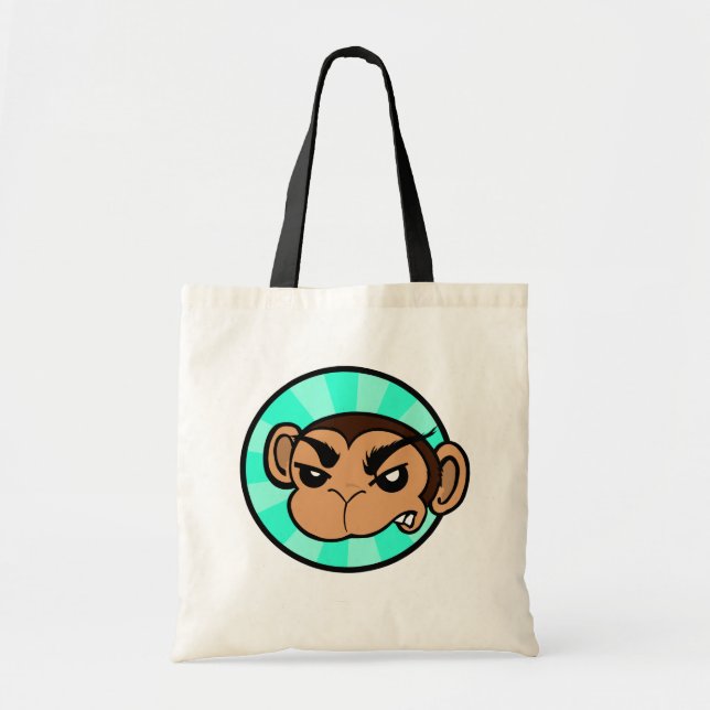 FUNNY FRUSTRATED MONKEY TOTE BAG (Front)