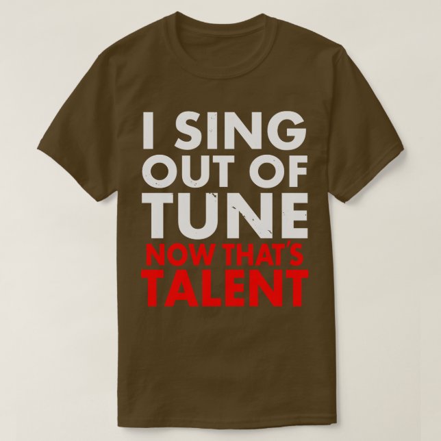Funny Frustrated Singer Music Musician Karaoke Fun T-Shirt (Design Front)