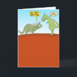 Funny Frustrated T-Rex Dinosaur Birthday Card<br><div class="desc">Here's a cute and funny cartoon birthday card featuring a T-Rex dinosaur cursing his stupid tiny arms. His Triceratops friend is still waiting for that high five.

Thank you for choosing this original design by © Chuck Ingwersen. I post cartoons every day on Instagram: https://www.instagram.com/captainscratchy</div>