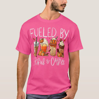 Funny Fueled By Coffee Jesus Caffeine Lover Thanks T-Shirt