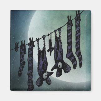 Funny Full Moon Bats Magnet