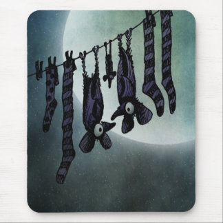 Funny Full Moon Bats Mouse Pad