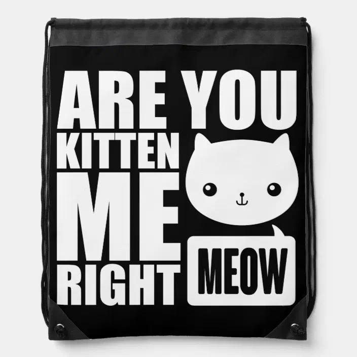 Cat Kitten Meow Face Backpack Rucksack Bag NEW 