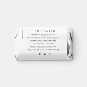 Funny, fun facts minimalist wedding hershey's miniatures