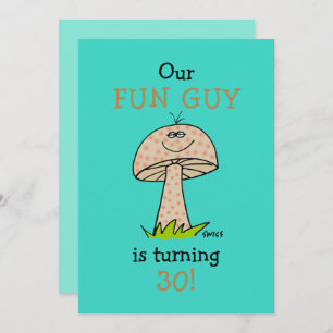 Funny Fun Guy Man or Boy Birthday Party Invitation