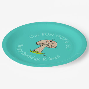 Funny Fun Guy Personalized Mans Birthday Party Paper Plates