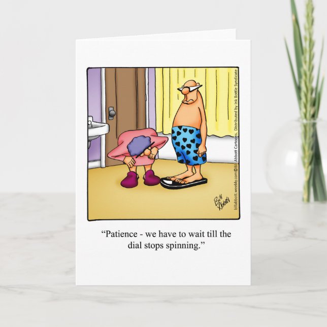 Funny Fun & Laughs Humor Blank Greeting Card (Front)