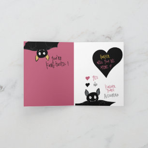 Funny Fun You’re Fangtastic! Bat Pun Proposal Card