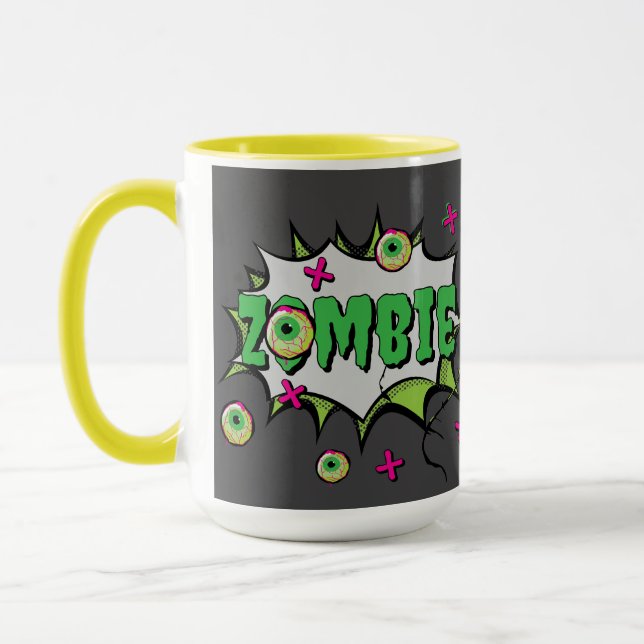 Funny Fun Zombie Pop Art  Mug (Left)