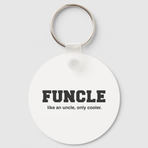 Funny Funcle College Print Keychain