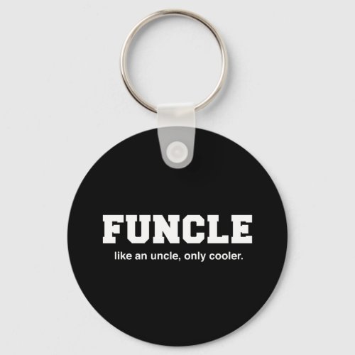 Funny Funcle College Print Keychain