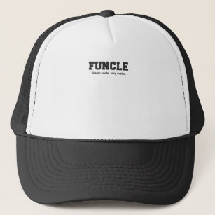 Funny Funcle College Print Trucker Hat