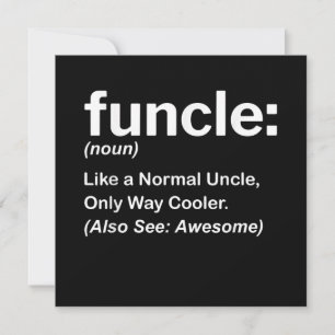 Funny Funcle Definition Gift Uncle Gifts Holiday Card