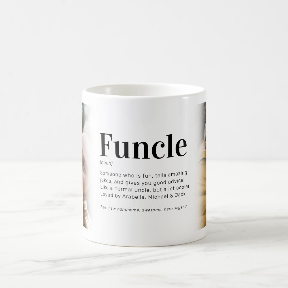 Funny Funcle Definition Uncle Custom Photo Coffee Mug