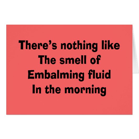 Funny Funeral Director Gifts Cards (Front Horizontal)
