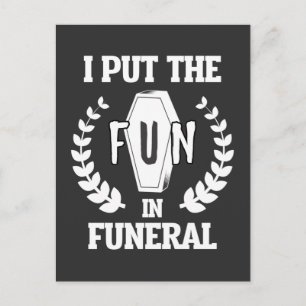Funny Funeral Director Humor Mortician Mortuary Postcard