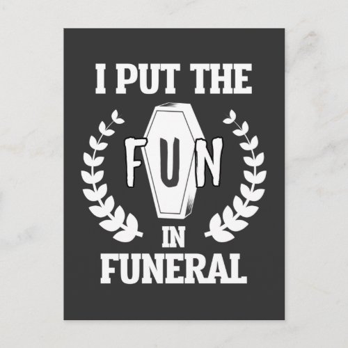 Funny Funeral Director Humor Mortician Mortuary Postcard