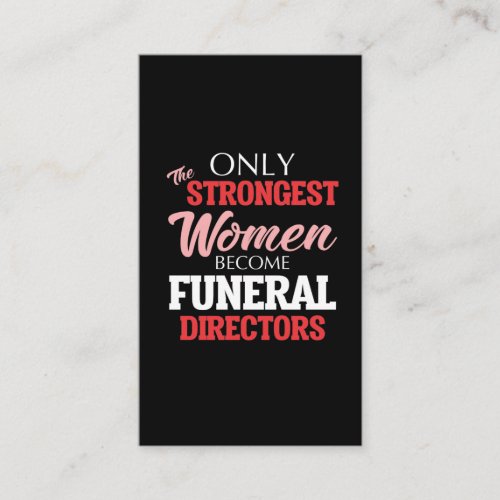 Funny Funeral Director Woman Mortician Mom Business Card