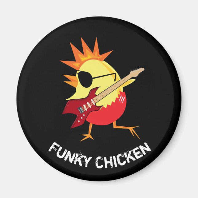 Funny Funky Chicken Magnet (Front)