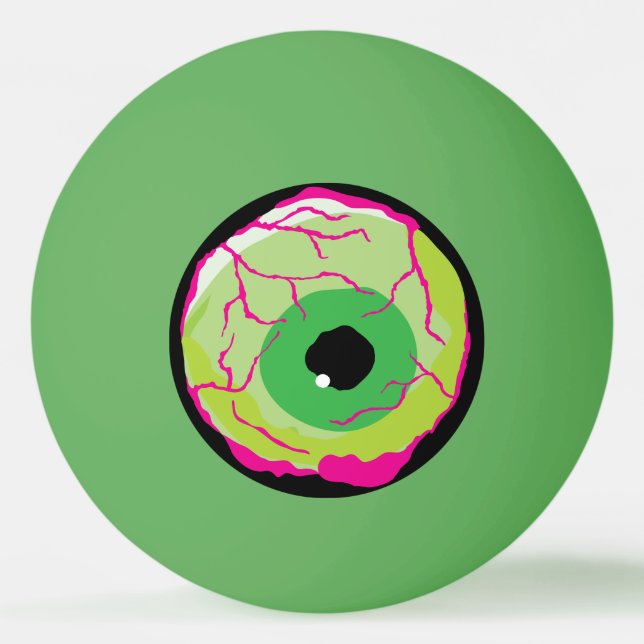Funny Funky Zombie Eyeball Beer or  Ping Pong Ball (Front)