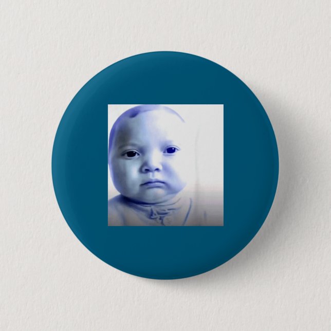 Funny Funny Ai Baby Meme Graphic Button (Front)