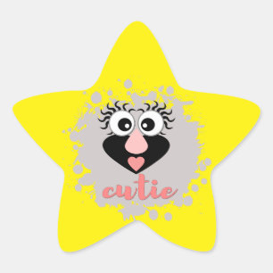 Funny funny gnome star sticker