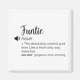 Funny Funtie Definition Magnet