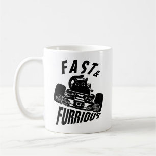 Funny FURRurious car driving cat Coffee Mug