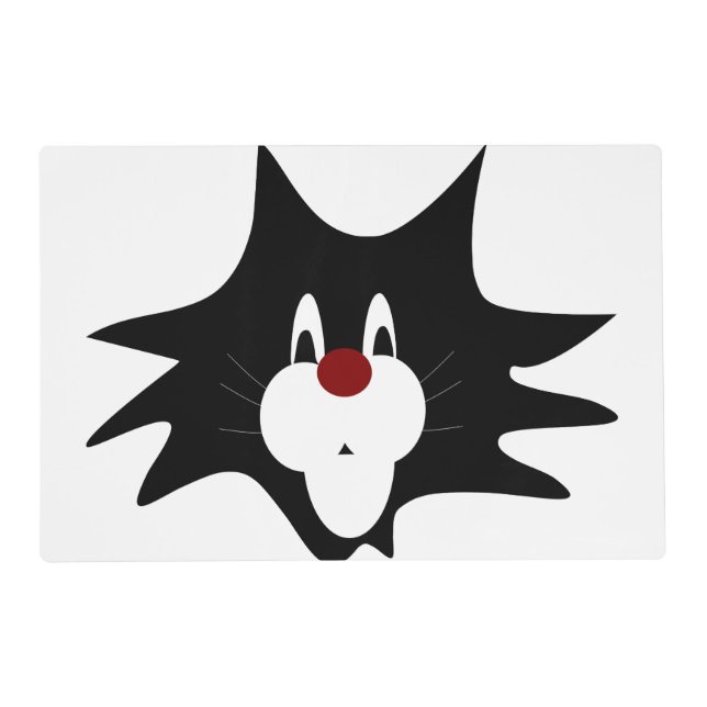 Funny Furry Cat Face Placemat (Front)