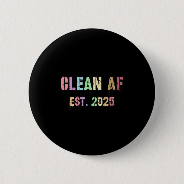 Funny Future Clean Af Est 2025 Grilling Clean Prin Button (Front)