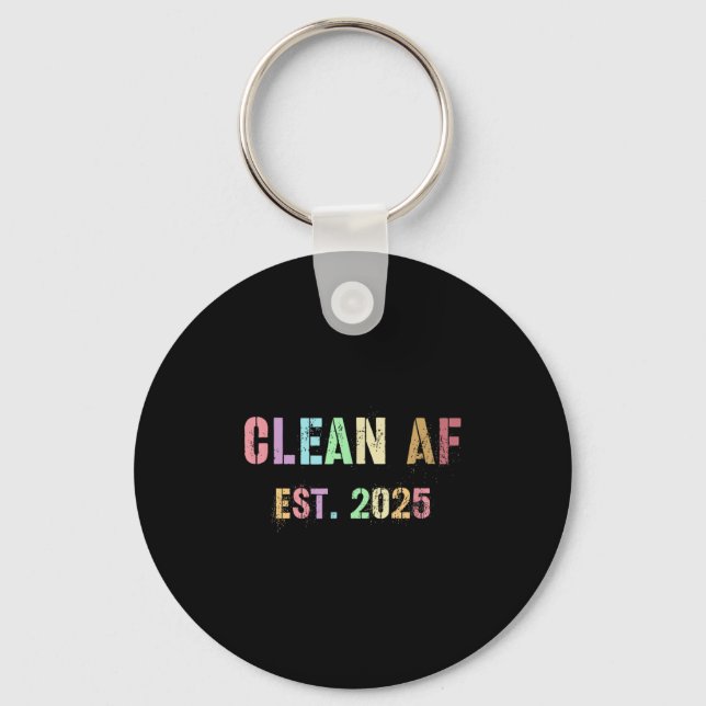 Funny Future Clean Af Est 2025 Grilling Clean Prin Keychain (Front)