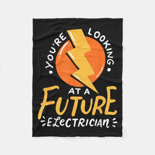 Funny Future Electrician Electrical Engineer  Fleece Blanket (Front)